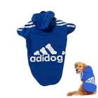 Roupa em moletom com capuz para cães pet blusa casaco