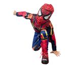 Roupa Fantasia Infantil Homem Aranha Dourado Longa C Mascara