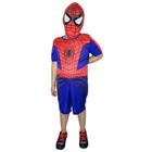 Roupa Infantil Fantasia Curta Com Enchimento Homem-aranha