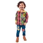 Roupa Infantil Masculina Caipira Camisa Xadrez Festa Junina