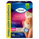 Roupa Íntima Descartável Tena Pants Discreet Nude Tamanho G/EG com 16 Unidades