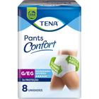 Roupa Íntima Tena Pants Confort Tamanho G/EG 8 Unidades