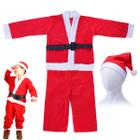 Roupa Papai Noel Infantil Fantasia Criança Completa Natal Natalino Festa Evento Comemoraçao Merry Christimas Advento Bom Velhinho