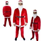 Roupa Papai Noel Luxo Natal 5 Peças Natalino Fantasia Completa Adulto Fim de Ano Festa Reuniao Familia Confraternizaçao Evento