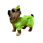 Roupa Para Cães E Gatos - Vestido Suplex Neon Amarelo Eg