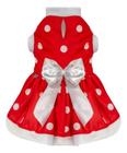 Roupa Pet Vestido Vermelho Bolinha Cachorro Porte Grande