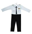 Roupa Piloto de Avião Infantil Fantasia Longa para Menino