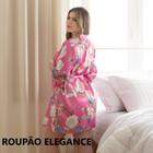 Roupão Cetim Estampado Fresquinho Leve Conforto Lua Mel Estilo Robe