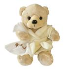 Roupão creme Teddy Bear Ganz Get Well Soon com cobertor de 23 cm