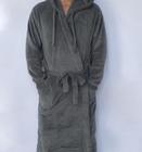 Roupão de microfibra fleece - com capuz - Drozzy 