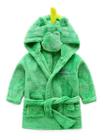 Roupão Infantil Fleece C Capuz Bebe Criança Bichinho Piscina