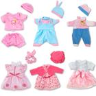 ROUPAS DE BONECA ARTST,12 polegadas Baby Doll Clothes6 Conjuntos(Incluem 4 chapéus + 1 Bowknot ) Compatível com bonecas de 10 polegadas /Bonecas baby de 11 polegadas/ Bonecas baby de 12 polegadas /12 polegadas Baby-Alive-Dolls