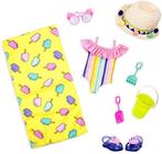 Roupas de boneca Glitter Girls Beach Day Rays para bonecas de 14 polegadas