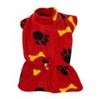 Roupas De Inverno Para Cães E Gatos - Vestido Vermelho M