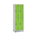 Roupeiro Aço 4 Portas 191x85x40Cm Academia Vestiário Tranca - W3