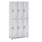 Roupeiro Aço 6 Portas 191x97x40Cm Academia Vestiário Tranca - W3