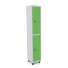 Roupeiro de aço 1m 02 portas fechadura pandin - cinza/verde