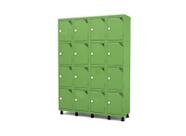 Roupeiro de Aco 4 Vaos 16 Portas com Fechadura Pandin Verde Miro 1.90 M