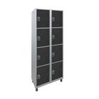 Roupeiro de Aço com 8 vãos pequenos Cores 182CM X 62,5CM X 36CM - W3