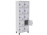 Roupeiro De Aço Guarda-Volume Locker 10 Portas Montável Branco - MARZO VITORINO