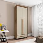 Roupeiro Trapani 2 Portas Cinamomo Off White - CasaH