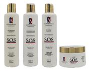 S.O.S Alphahall Shampoo ,condicionador, Máscara E Leave-in