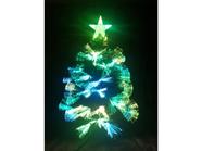 S060 Árvore De Natal Colorida Com Luzes Fibra Óptica verde Bivolt 60Cm- GLOBAL