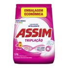 Sabão em pó Triplação Floral 1,6kg Caixa 2213 Assim Assim - Un