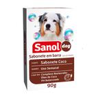 Sabonete Coco Sanol Dog para Cães e Gatos (90 g) - Total Química - Sanol - Total Química