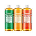 Sabonete líquido Dr. Bronner's Pure-Castile 946mL, pacote com 3 aromas