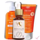 Sabonete Rosto Kit Actine New e Serum Facial Pele Acneica