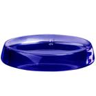 Saboneteira Oval Azul Transparente