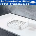 Saboneteira Porta sabonetes Luxo Slim Translúcido Banheiro - Uz Utilidades