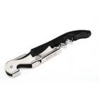 Saca Rolhas Vinho Garrafa Manual Tradicional Inox Preto