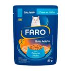 Sachê De Ração Úmida Para Gato Adulto Sabor Peixe Ao Molho 85g Faro