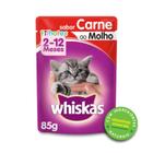 Sache Whiskas Filhotes Carne ao Molho 85g Kit 20 Und.