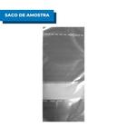 Saco Amostra Tileno Tarja Esteril Coleta PEBD Pacote 12X30cm Com 100 Saquinhos Alimento Comida