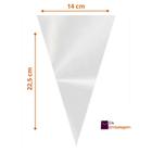 Saco Cone Transparente 14x23 com 100 un Saquinho Plástico Reforçado Trufado Incolor Cristal
