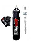 Saco De Boxe 90 Cm + Bate Saco + Suporte Blow Fight