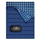 Saco de dormir AGEMORE Cotton Flannel Double 2 Person Blue