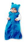 Saco de Dormir Baby Fleece - Cobertor Vestível Infantil Newborn Swaddle Sleepbag & Hat