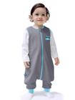 Saco de dormir para bebês Sincere ililmmoe Saco de dormir quente para caminhada infantil com pernas, cobertores vestíveis, pijamas, 6 meses a 4 anos, cinza/M