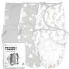 Saco de dormir Swaddle Bublo Baby 0-3 meses, pacote com 3 unidades, cinza orgânico