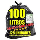 Saco De Lixo 100 Litros Preto 25 Pacotes (125 sacos)