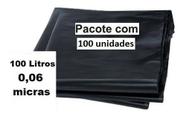 Saco De Lixo 100 Litros Super Reforçado P6- Pct 100 Unidades