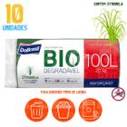 Saco de lixo 100 Litros Verde 10un - Biodegradavel com Citronela