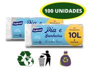 Saco de Lixo 100 Unidades Perfumado Pia e banheiro 10 Litros - DOBRASIL