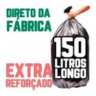 Saco De Lixo 150 Litros 100 Un Preto Reforçadíssimo - HIGIPACK