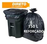 Saco De Lixo 150l C/50 Un Preto Reforçado - Direto da Fábrica