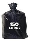 Saco de lixo 150l resistente preto 100un - SACO E CIA